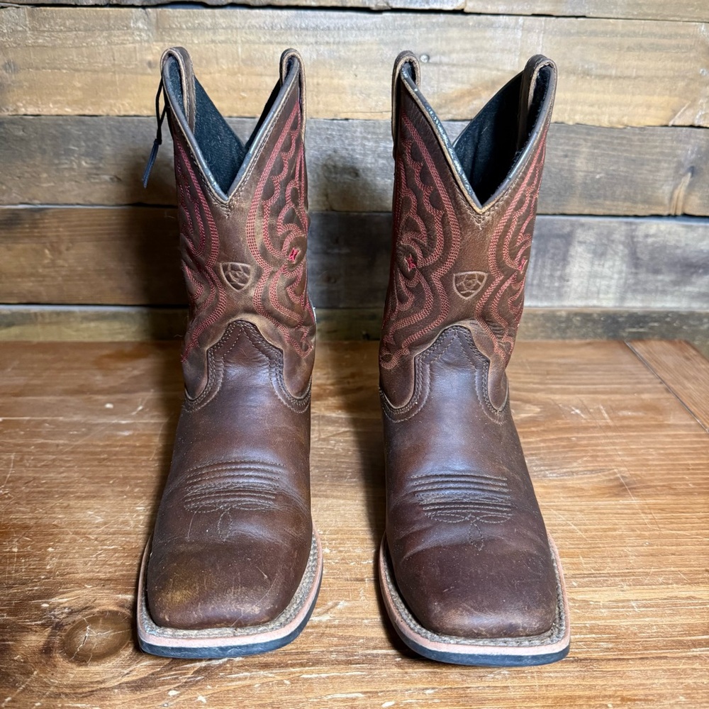 ARIAT BOYS' QUICKDRAW WESTERN BOOTS - SQUARE TOE size 2.5 - Picture 6 of 10
